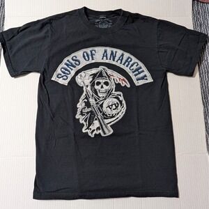 Sons of Anarchy Reaper Logo Black T Shirt Men's Size Small Road Gear Biker